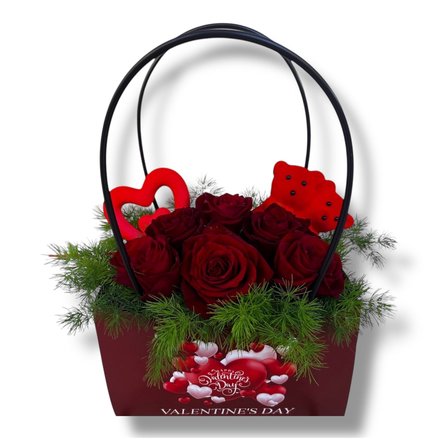 Send Flowers in Athens for Valentine's Day – Love Bag Gift Delivery