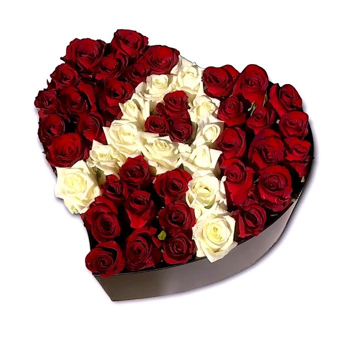 Aphrodite’s Heart romantic red roses flower arrangement - Online delivery Athens