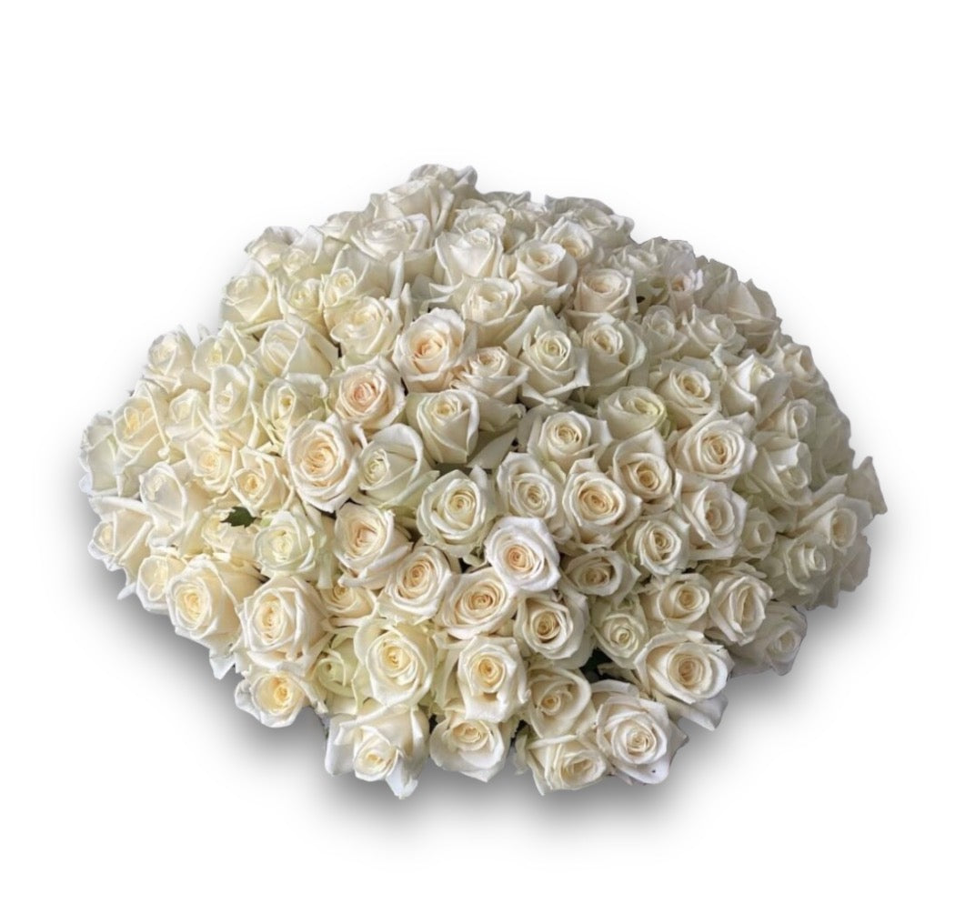200 White Roses: A Luxurious Floral Gift Experience from flowershopping