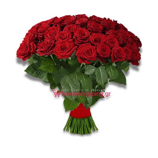 A stunning bouquet of 100 red roses