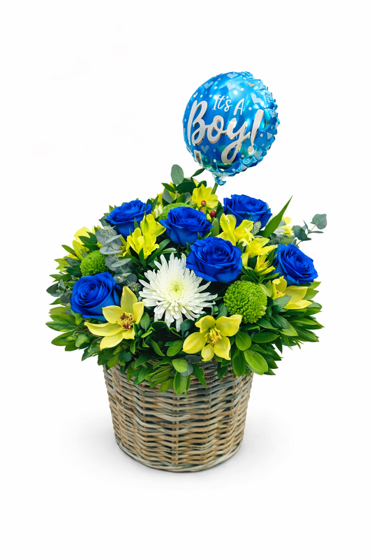 Λουλούδια για Νεογέννητο Αγοράκι - Αποστολή σε Μαιευτήριο